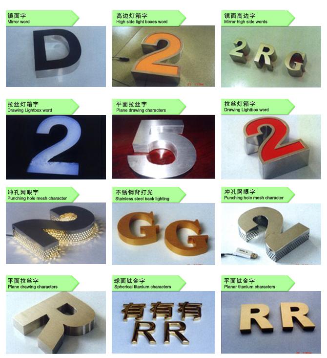 常見的廣告字，廣告字分類